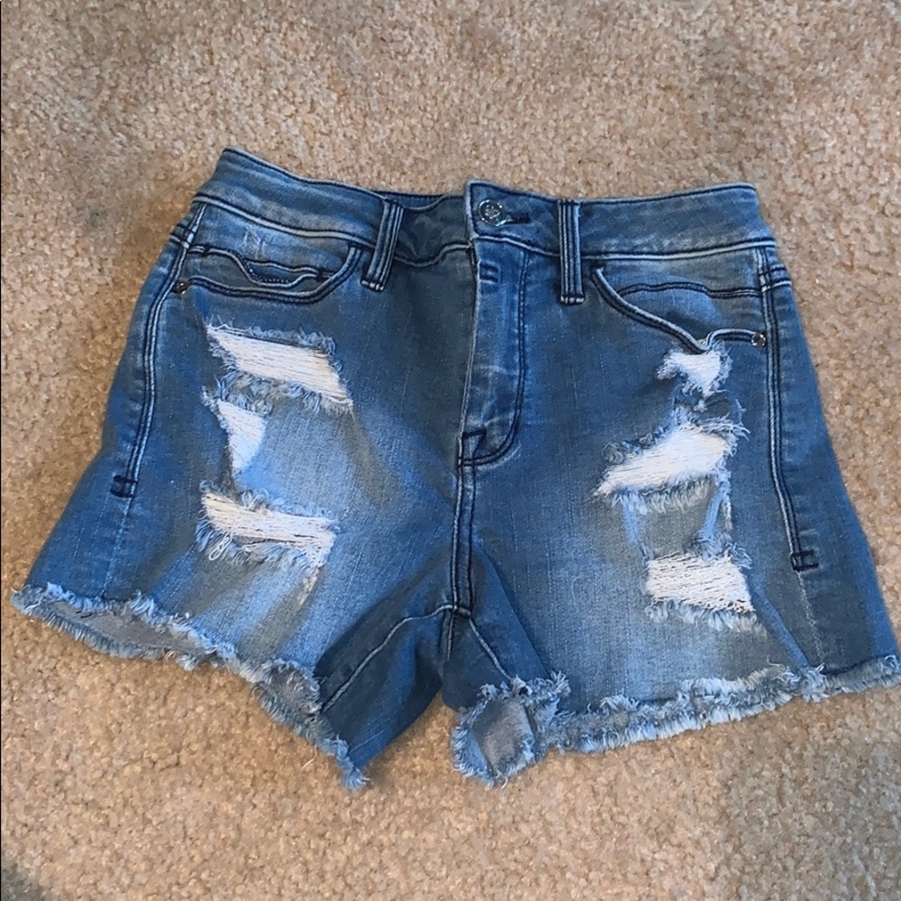 Blue jean shorts